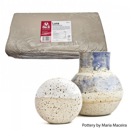 SIO-2® LUNA Speckled Stoneware Clay with Impalpable Grog, 27.6 lb